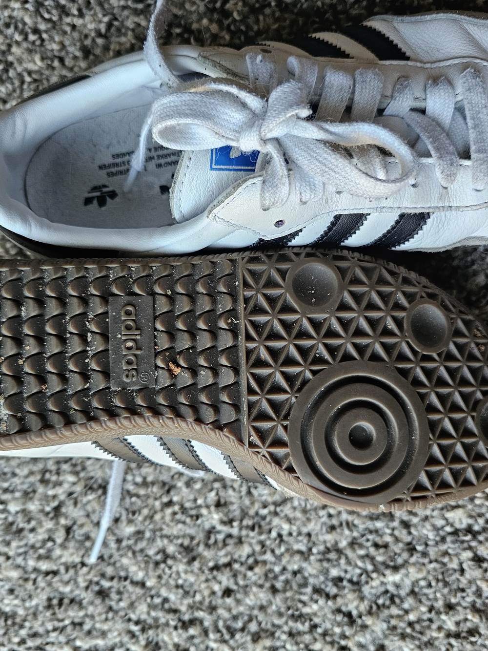 Adidas Women's SAMBA White & Black Classic Sneakers 6.5 - Picture 4 of 6